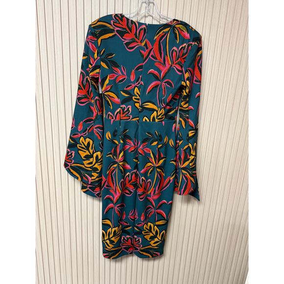 ALEXIA ADMOR Ocean Flare Sleeve Midi Dress In Multi Size S - Picture 3 of 14